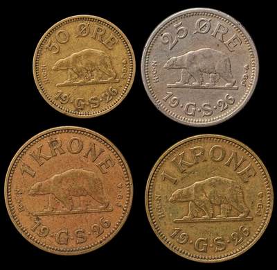 修遠堂世界钱币第110期 - 格陵兰钱币4枚