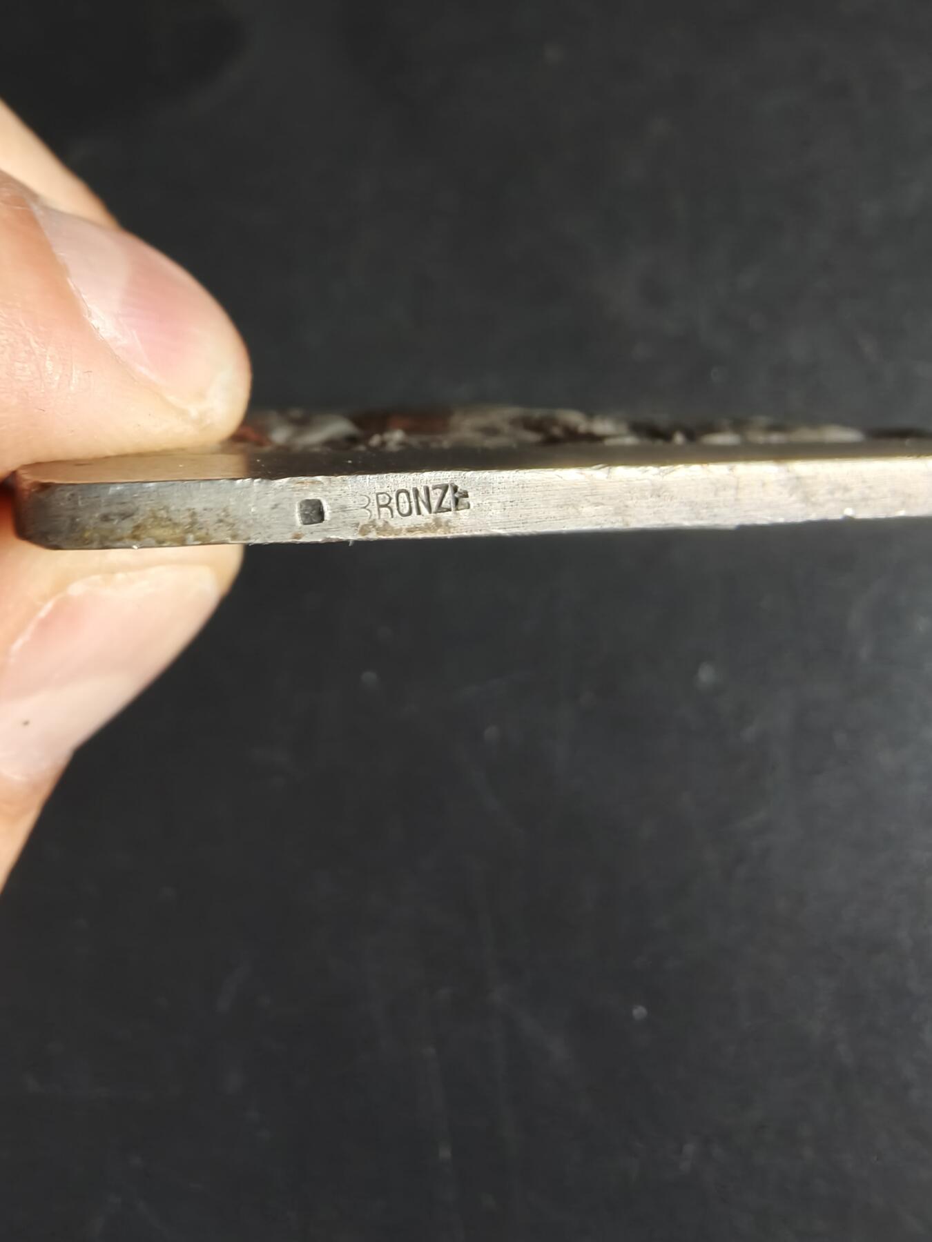 老王徽章第191期 法国波尔多农业协会方形镀银大铜章      尺寸60×45mm    重量72.4g