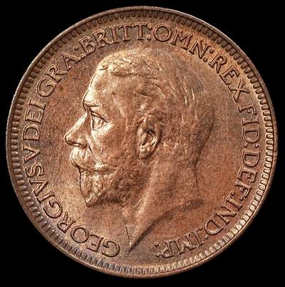 修遠堂世界钱币第110期 - 1928年英国1法新铜币，完全未流通