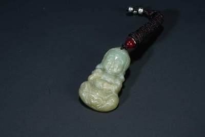 上海都达杂项专场六十六【全场包邮】 - 天然和田玉精雕《宝宝佛》挂件 附鉴定证书66-139