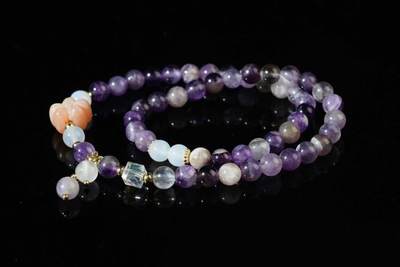 上海都达杂项专场103【全场包邮】  紫晶双圈手串66-274