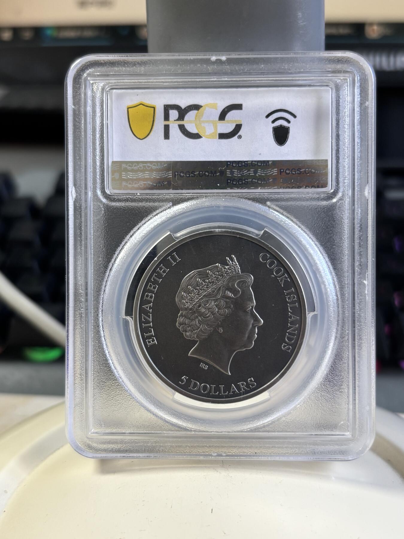 第197期拍卖 库克2022年秘密之心独特的爱1盎司仿古银币PCGS-MS70首无盒证书，999银，发行2022枚银价584