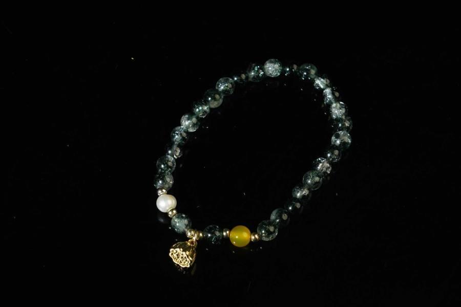 上海都达杂项专场七十二【全场包邮】 天然水草玛瑙手串61-211