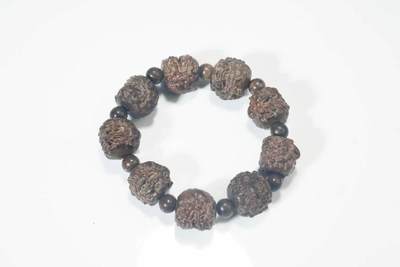 上海都达杂项专场七十二【全场包邮】 - 天然黑檀木手工精雕招财貔貅手串61-132