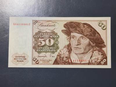 4月6号晚上8点 中外纸币自动截拍第52场 - 50马克 近新1977