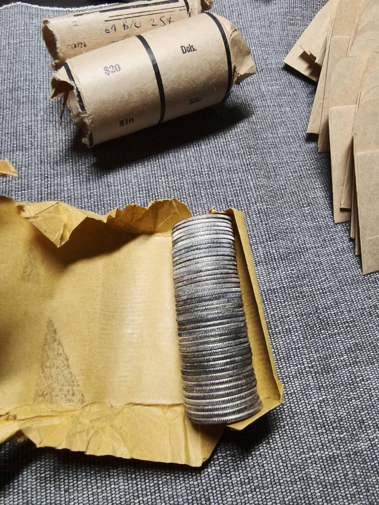 卷拆1964年加拿大伊丽莎白二世驯鹿25分银币