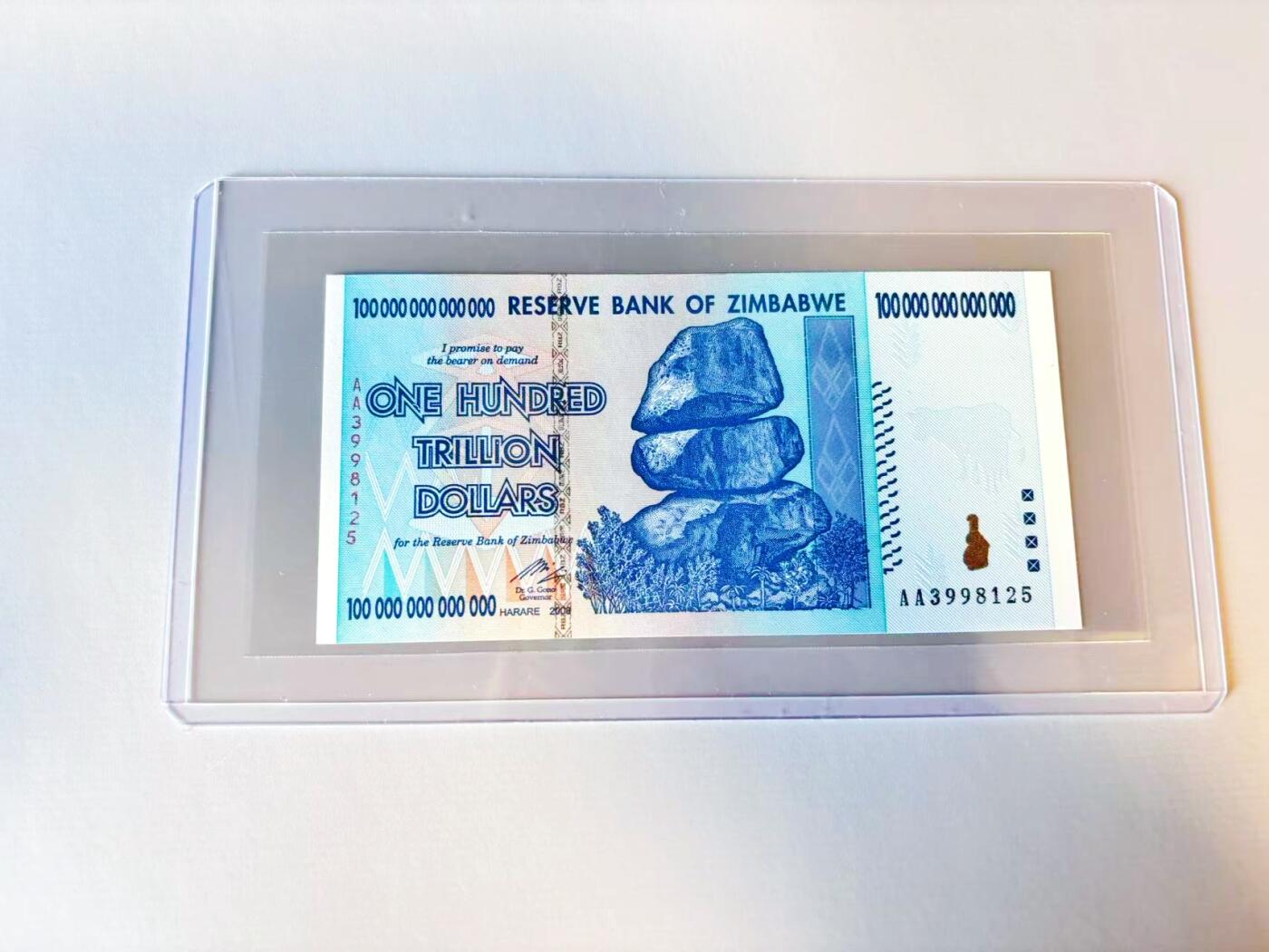 【Blue Auction】世界纸币精拍第805期——18级TOP拍卖/信誉/品质/专业/高效💫 【AA无47】津巴布韦 2008年100万亿元 全新UNC