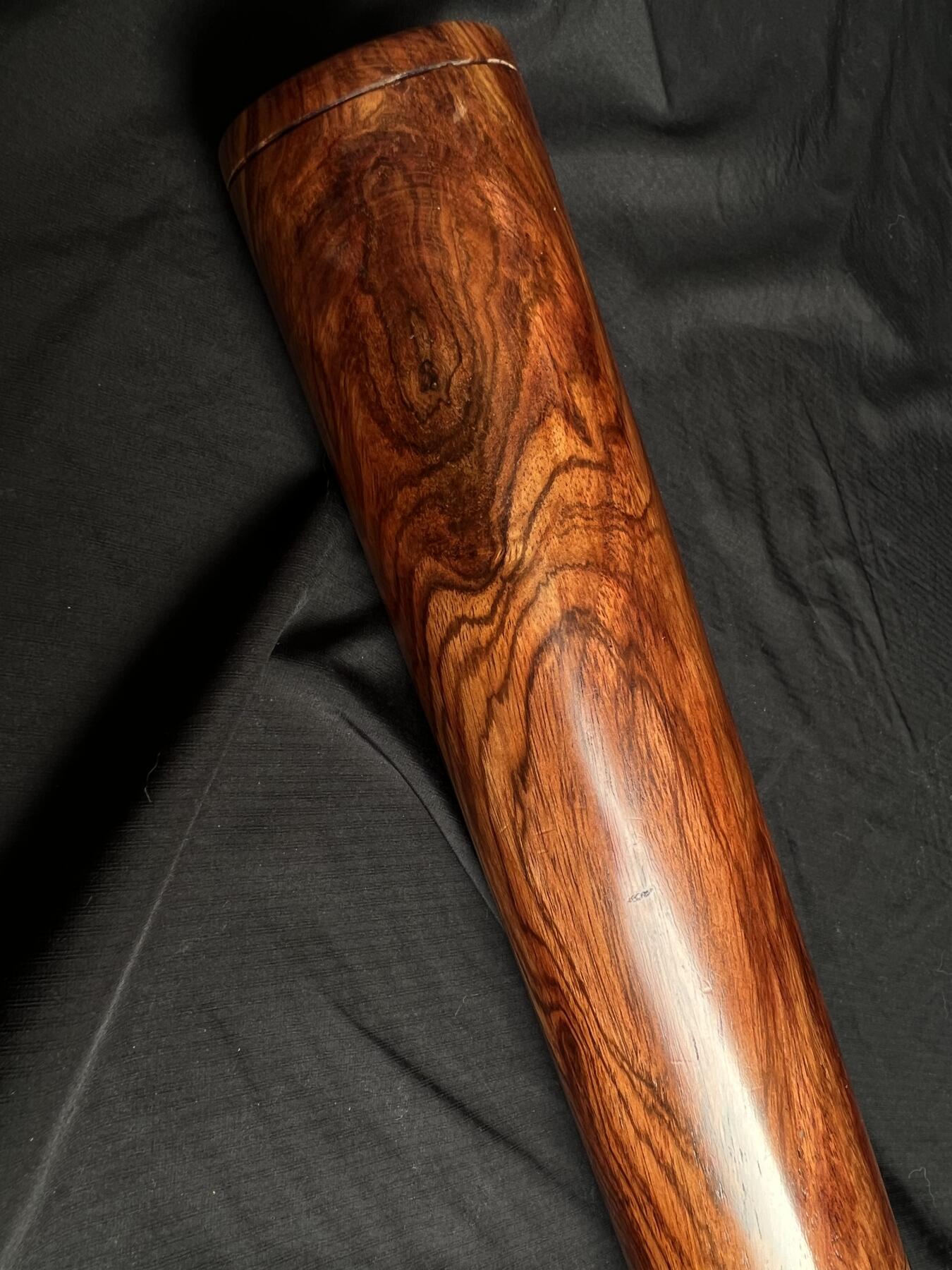 零元拍：海南黄花梨虎皮纹满花香桶，同料整料制作：268/44MM