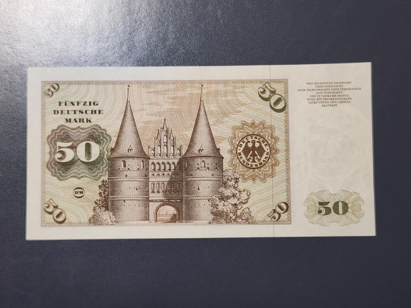 4月6号晚上8点 中外纸币自动截拍第52场 50马克 近新1977