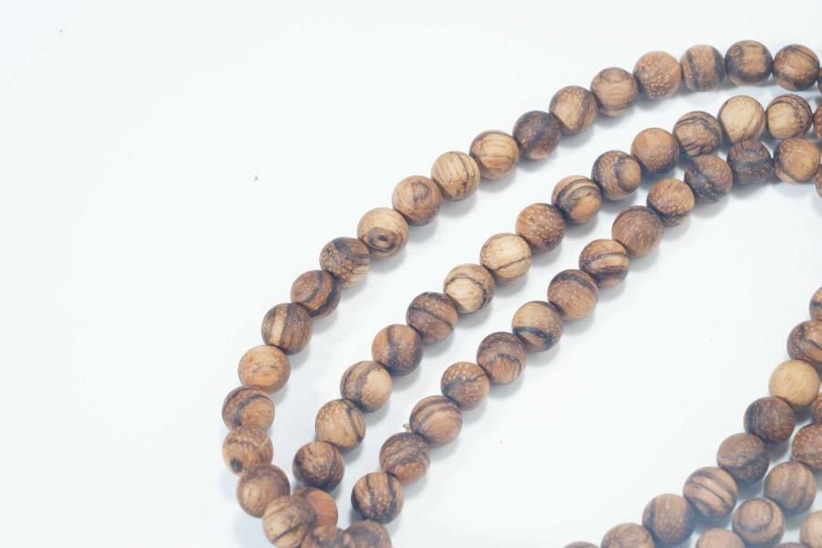 上海都达杂项专场六十六【全场包邮】 天然加里曼丹沉香0.8多圈圆珠手串 附鉴定证书62-132