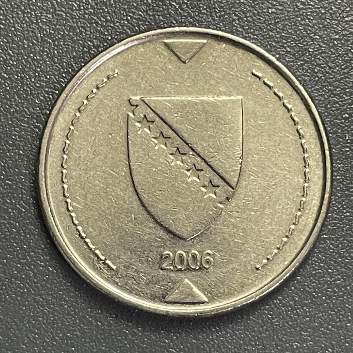 回流0405 波黑2006年1可兑换马克 国徽