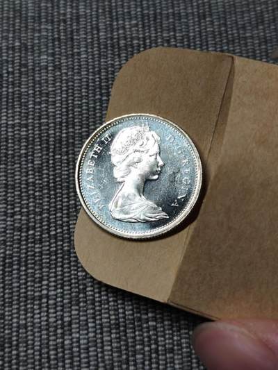 卷拆1965年加拿大伊丽莎白二世驯鹿25分银币 - 卷拆1965年加拿大伊丽莎白二世驯鹿25分银币