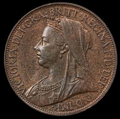 修遠堂世界钱币第110期 - 1895年英国1法新铜币，AU-UNC