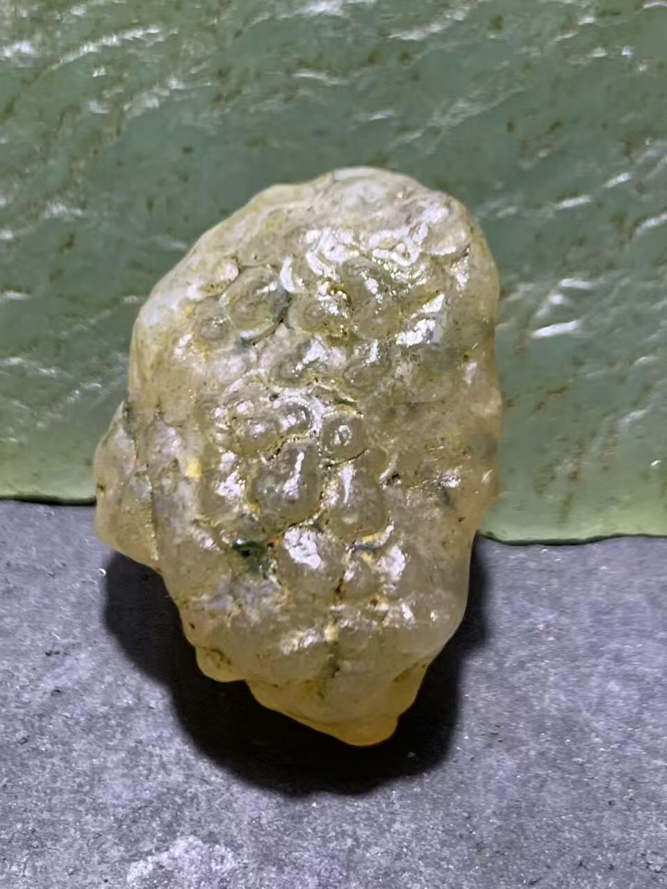 精美戈壁高玉化冻料奶油皮筋脉石原石一颗