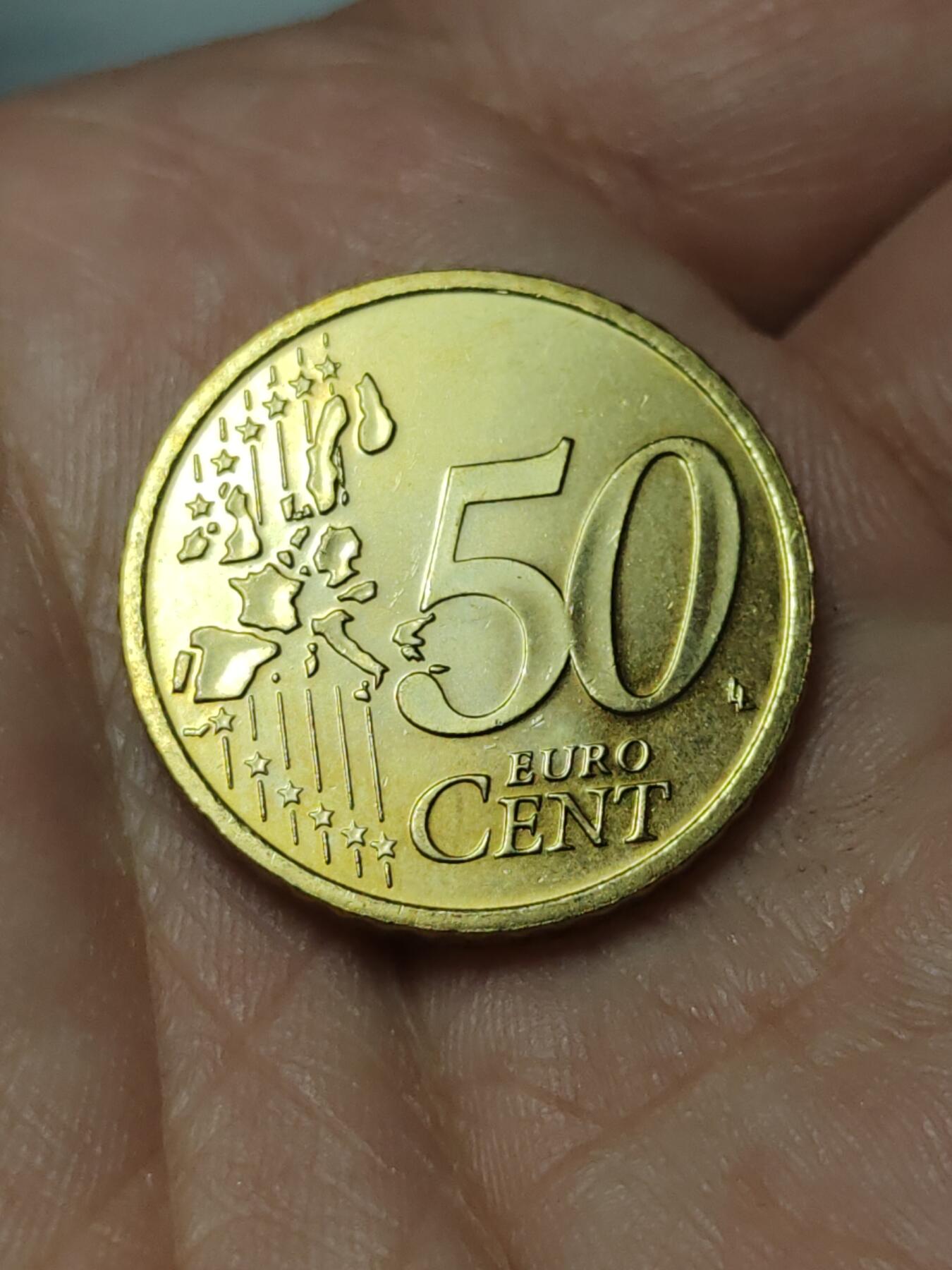 2026年第四十场(总第二百零九场）外国好品散币场(免佣金) 爱尔兰🇮🇪2002年50欧分(第一版欧洲地图，首发年)