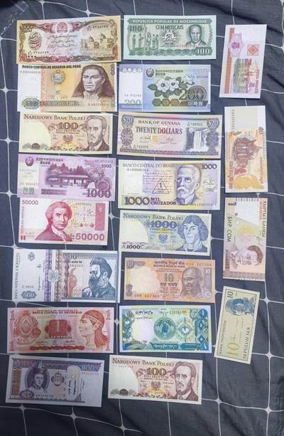 北京马甸外国币专卖第150期，外国纸币专场，陆续上拍，欢迎关注 - 散币之六：20张