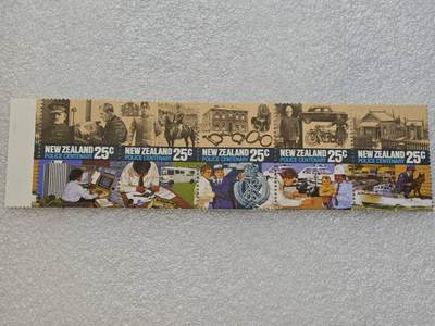  【淘币小摊】限时拍第八百九十一拍  外国老邮票 印花税票 火花纸品场    每周一统一发货 - 新西兰警务工作5枚套全新未流通