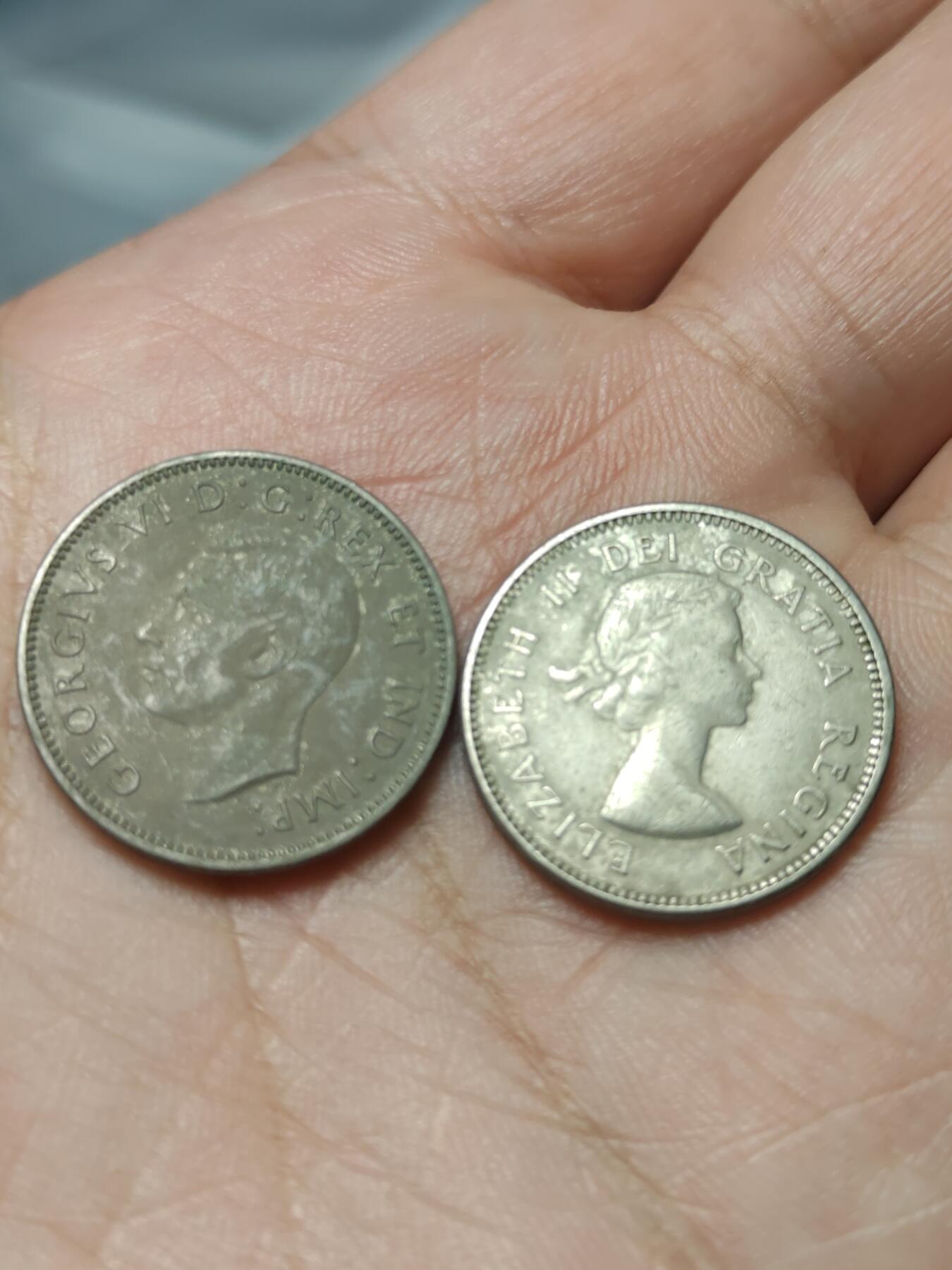 2026年第四十场(总第二百零九场）外国好品散币场(免佣金) 加拿大🇨🇦1940、1964年5分一对(乔治六世第一版，伊丽莎白二世青年桂冠第三版关门年仅发行2年)