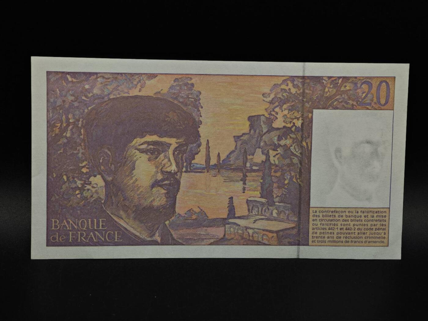  【淘币小摊】限时拍第八百九十拍   纸币场    每周一统一发货 法国1997年20法郎纸币