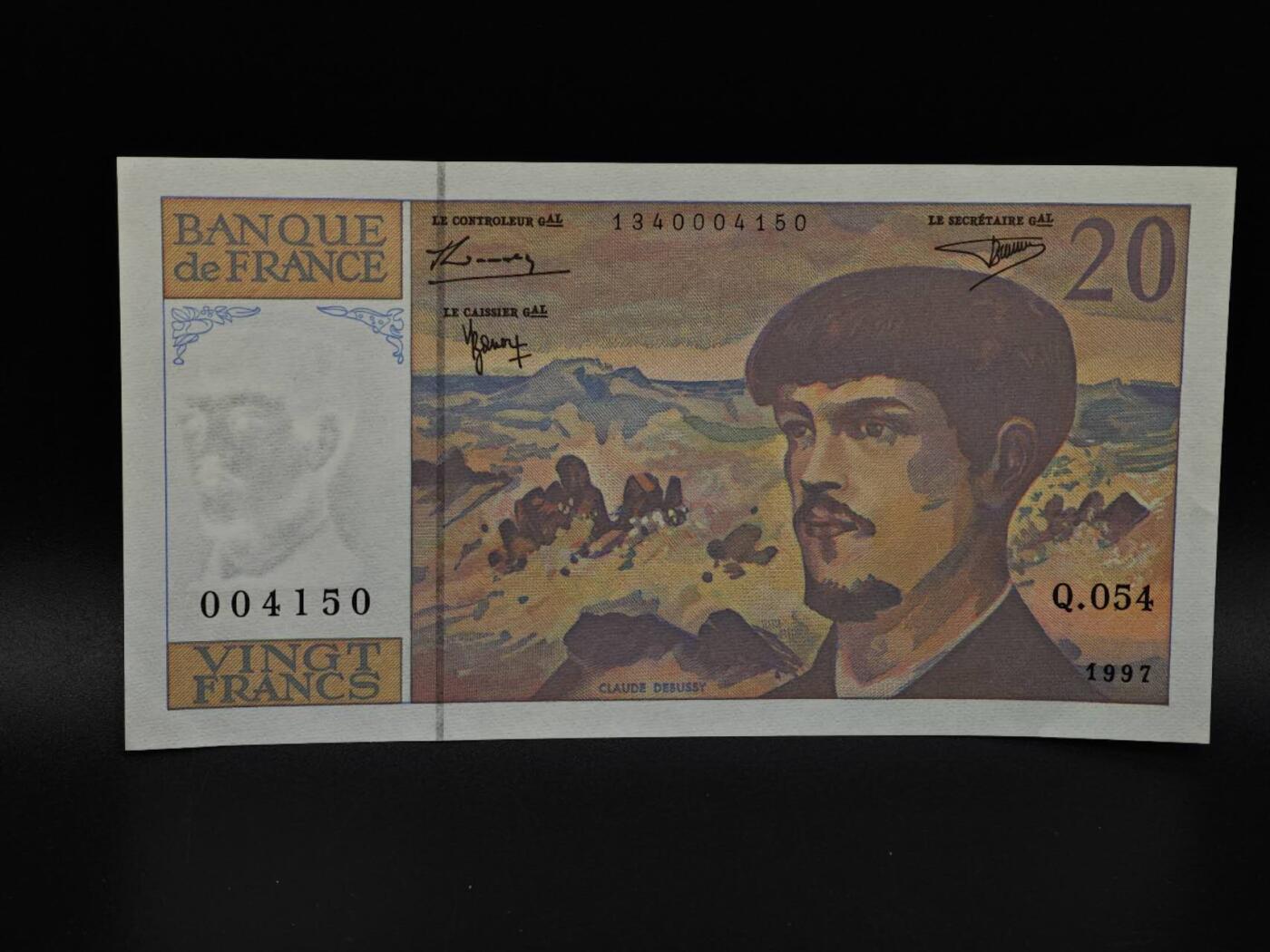  【淘币小摊】限时拍第八百九十拍   纸币场    每周一统一发货 法国1997年20法郎纸币