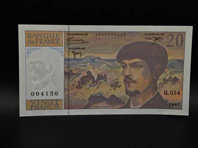  【淘币小摊】限时拍第八百九十拍   纸币场    每周一统一发货 - 法国1997年20法郎纸币