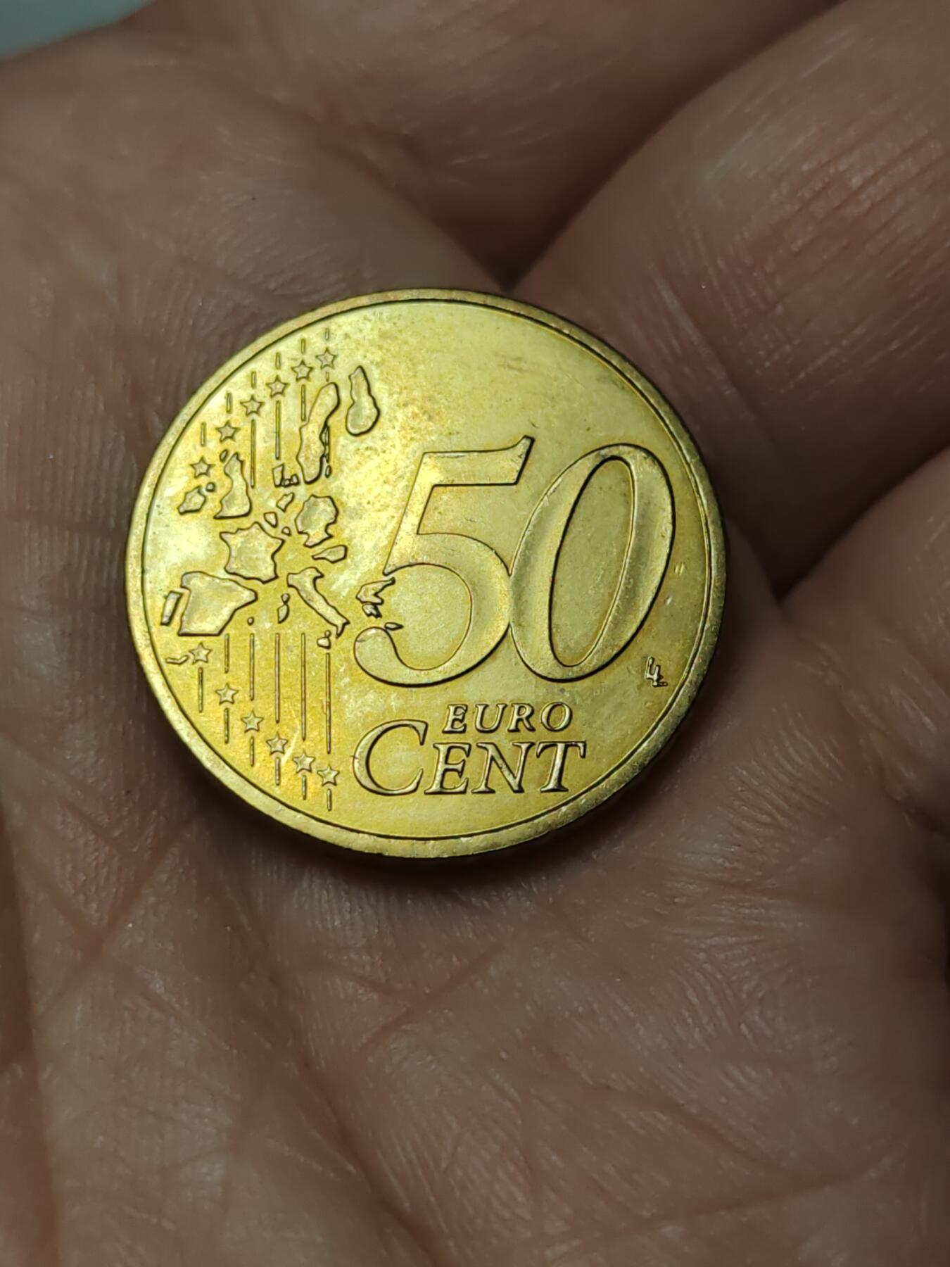 2026年第四十场(总第二百零九场）外国好品散币场(免佣金) 法国🇫🇷2001年50欧分(第一版欧洲地图)