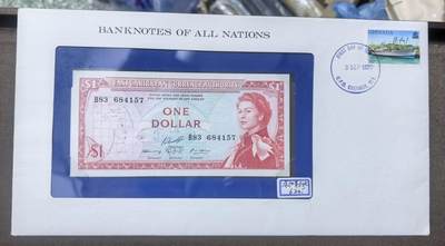 北京马甸外国币专卖第150期，外国纸币专场，陆续上拍，欢迎关注 - 美国福兰克林造币厂邮币封：东加勒比