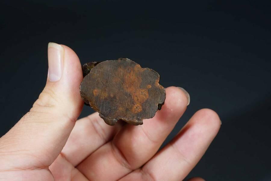 上海都达杂项专场六十六【全场包邮】 铜制莲年有鱼香插小摆件66-5