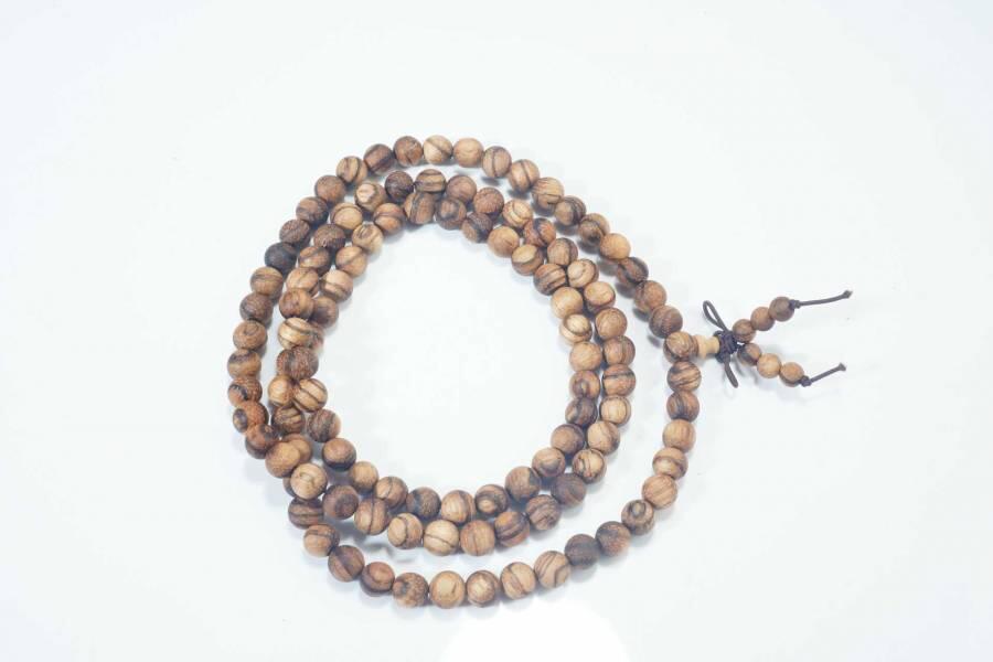 上海都达杂项专场六十六【全场包邮】 天然加里曼丹沉香0.8多圈圆珠手串 附鉴定证书62-132