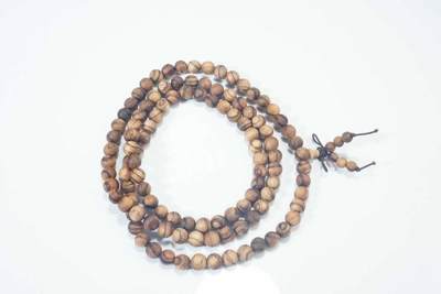 上海都达杂项专场103【全场包邮】  天然加里曼丹沉香0.8多圈圆珠手串 附鉴定证书62-132