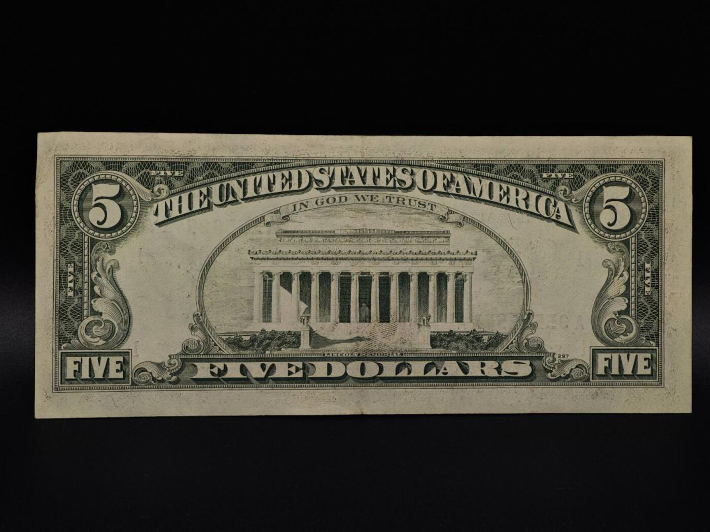  【淘币小摊】限时拍第八百九十拍   纸币场    每周一统一发货 美国5美元纸币【有折】