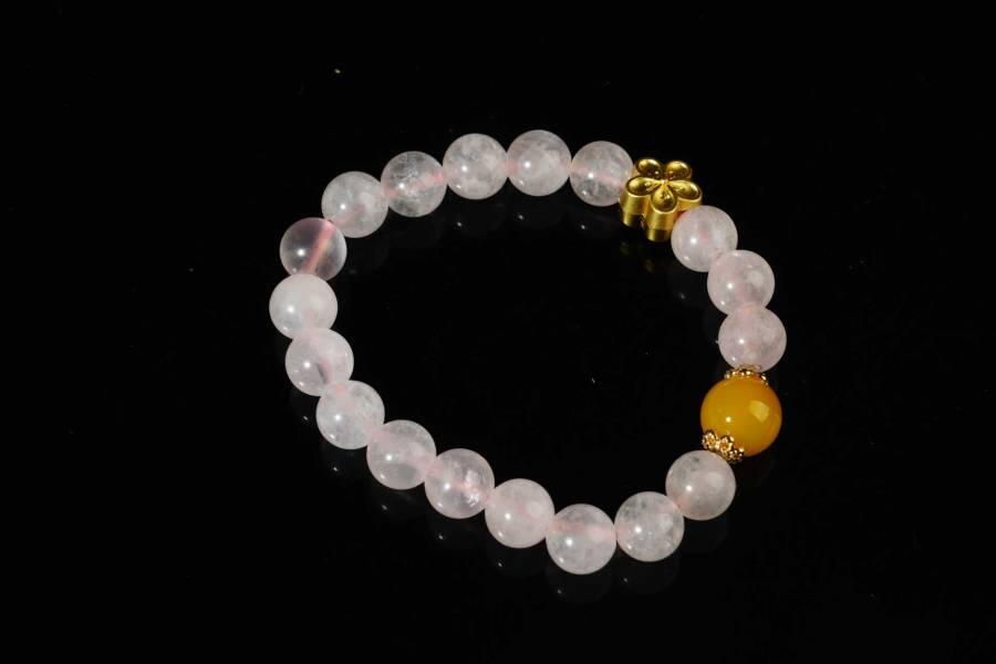 上海都达杂项专场七十二【全场包邮】 天然粉晶手串61-204