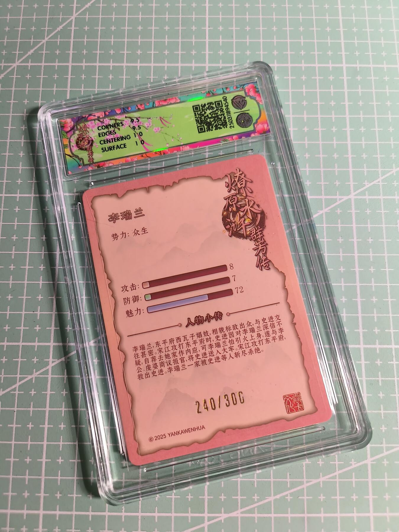 C先生卡牌 第26期 持续收拍品中…零手续费代拍 【限编浮雕】焱卡文化×玲姐《水浒群芳传》240/300编 李瑞兰 10G