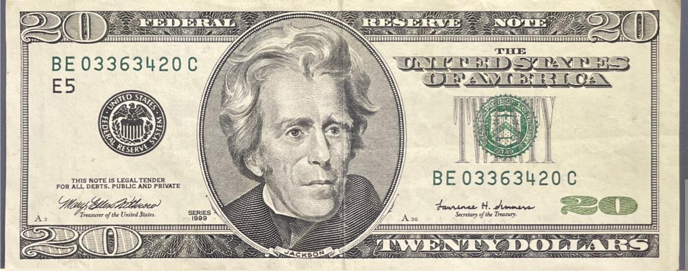 回流0405 1999年版20美元联邦储备券（¥137.80）