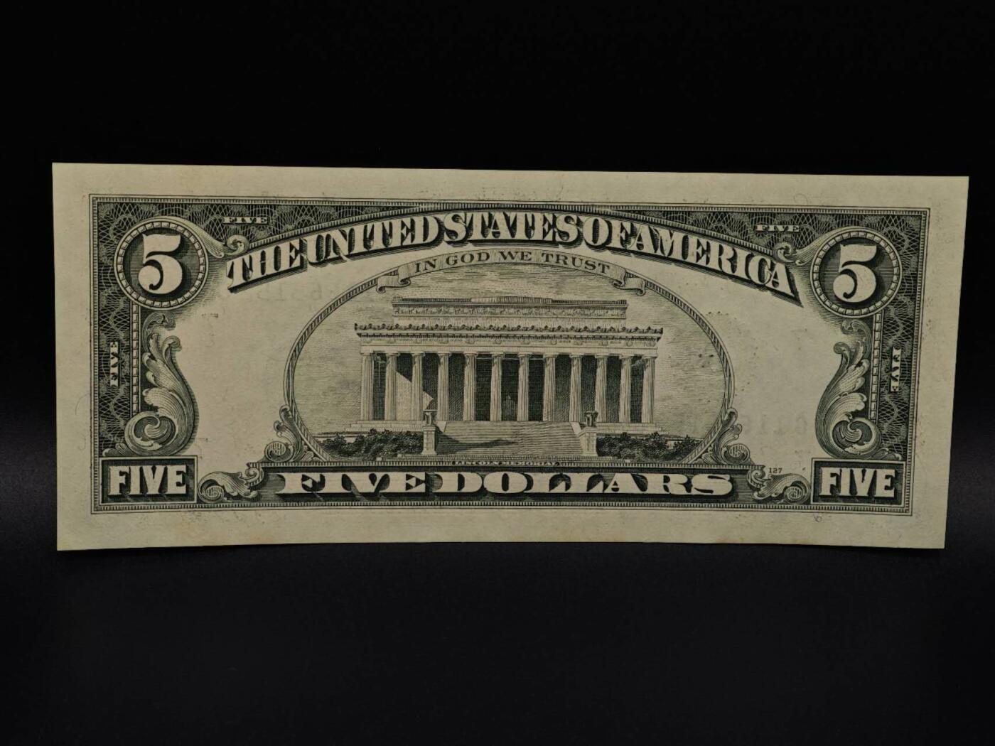  【淘币小摊】限时拍第八百九十拍   纸币场    每周一统一发货 美国5美元纸币