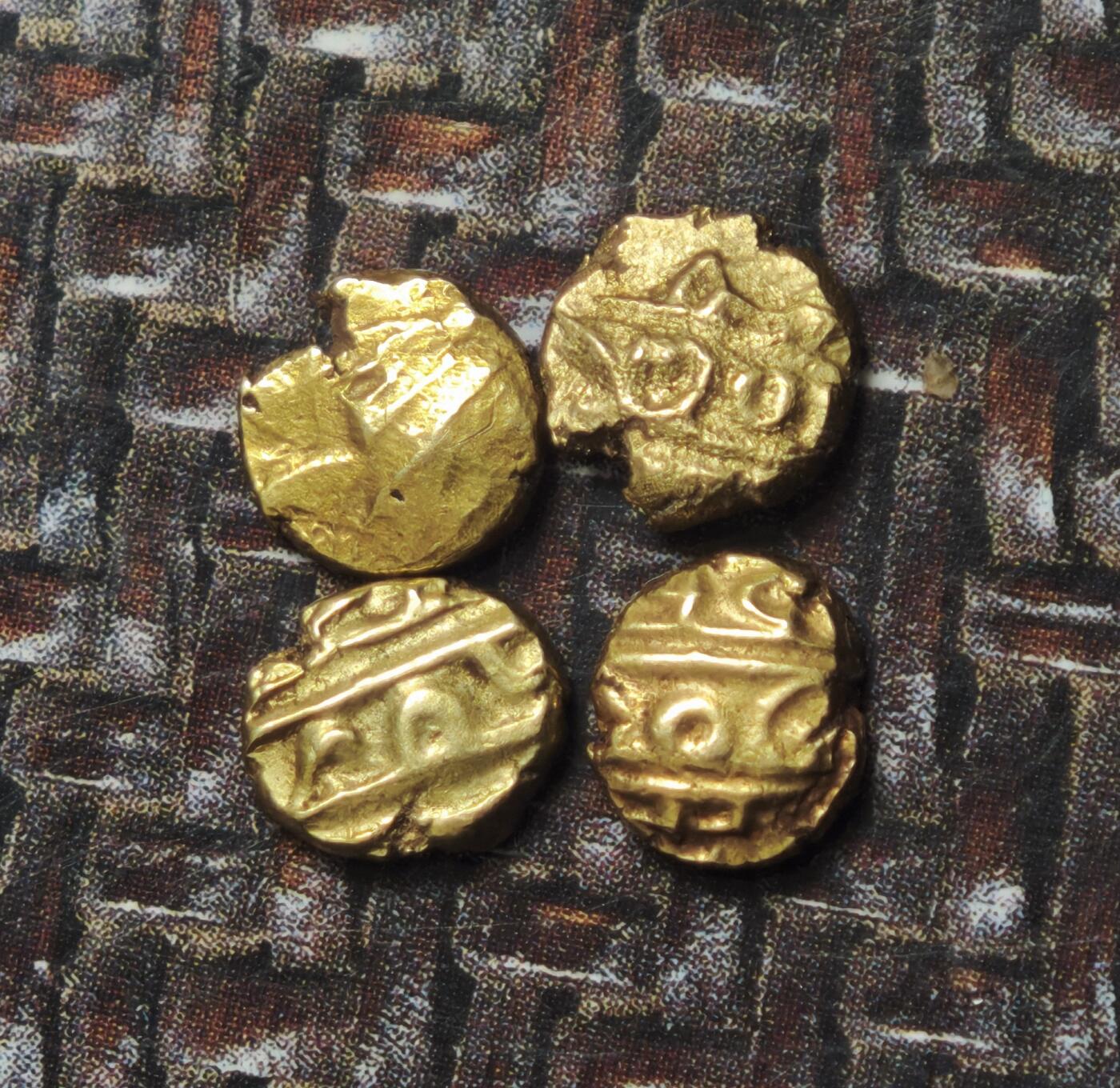 2026年4月捡漏拍 印度法兰金币一组4枚 每枚0.3-0.4克