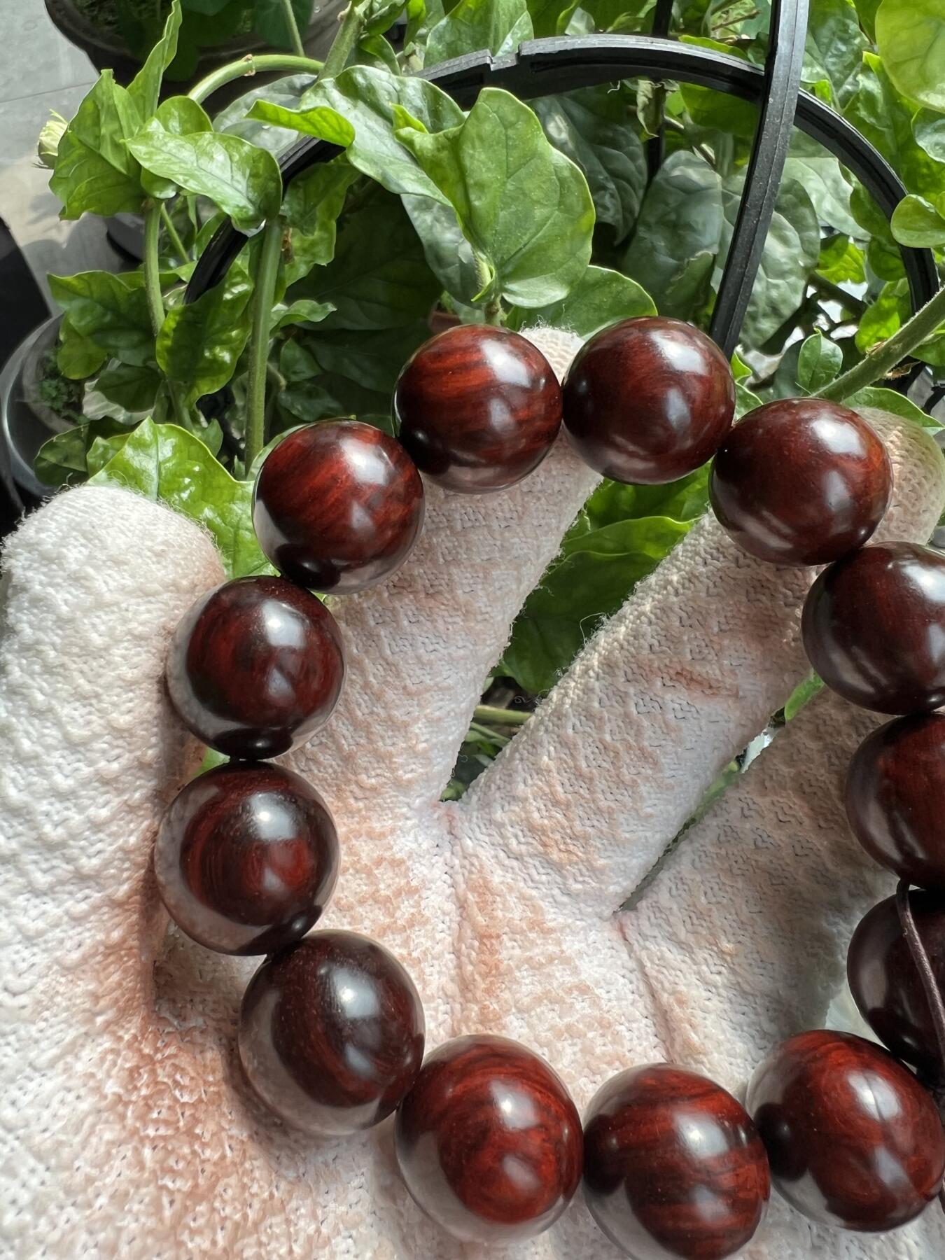 零元拍：印度小叶紫檀 1.8琴料手串。妥妥的高油高密，檀香宜人