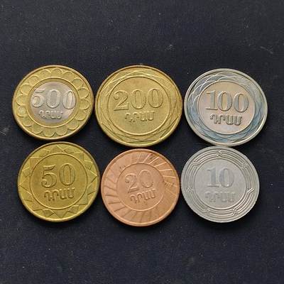 【全场包邮】纯粹捡漏拍518场 - 亚美尼亚2003-2004年6枚套币