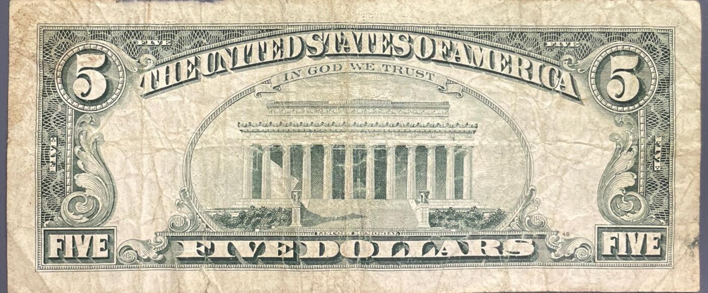 回流0405 1995年版5美元联邦储备券（¥34）