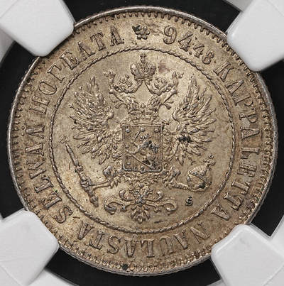 修遠堂世界钱币第110期 - NGC MS62 1915年芬兰1马克银币