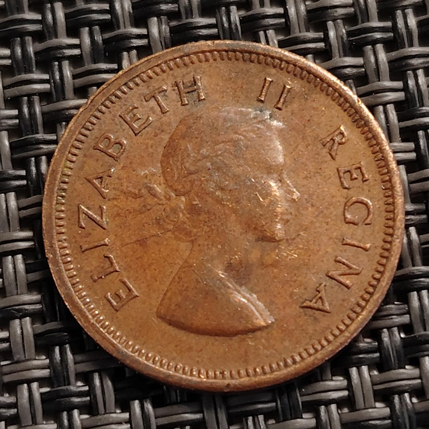 布加迪🐬～世界钱币(上海)🌾第 291 期 /  各国套币和散币 南非🇿🇦 1958年 1/4便士 ~C9