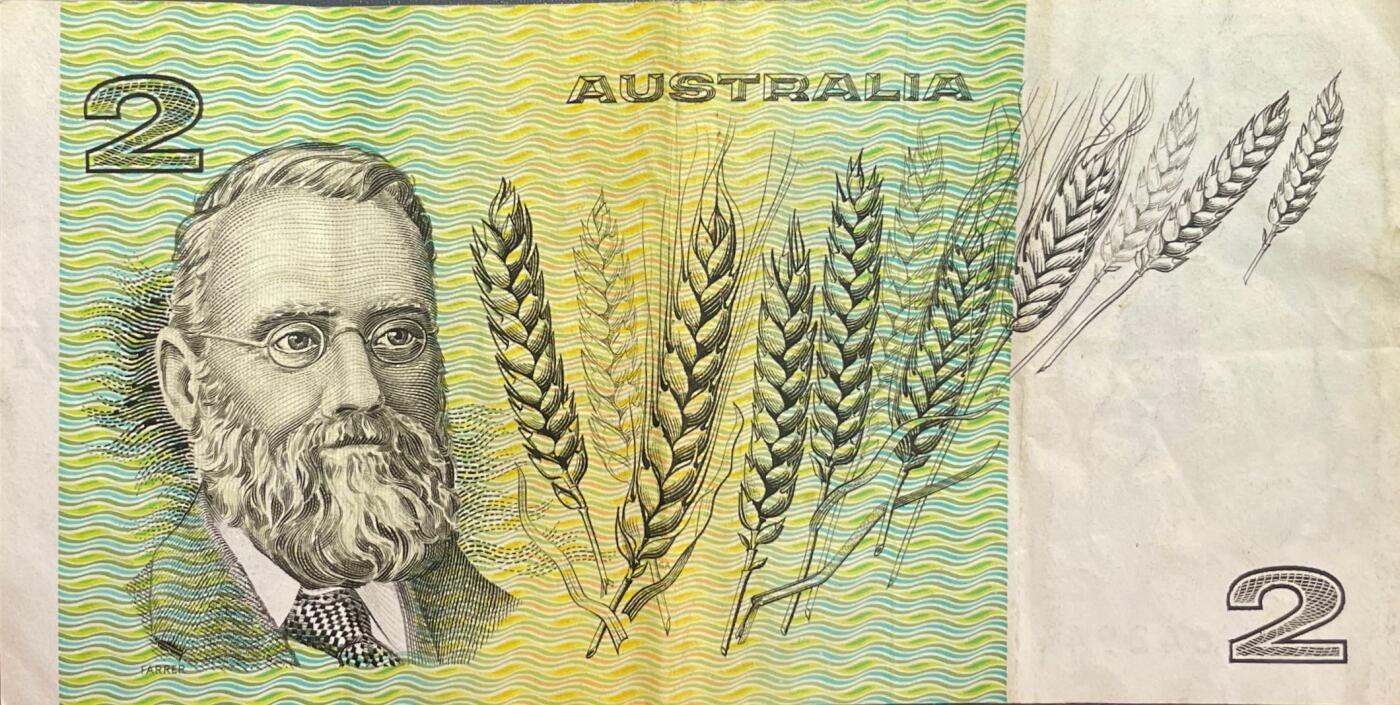 回流0405 澳大利亚2元纸币（纸钞版，1966-1988年版）¥9.35