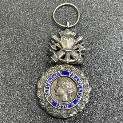 西秦中古拍卖第八十三期  - 法国第三共和国军事奖章 18.7克950银