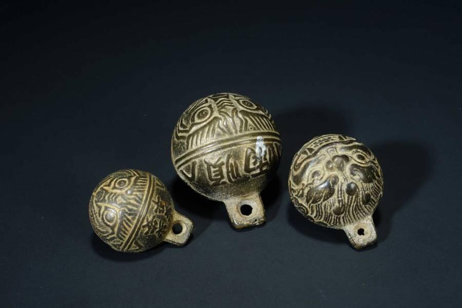 上海都达杂项专场七十二【全场包邮】 清代 风调雨顺铜铃铛 3件67-187