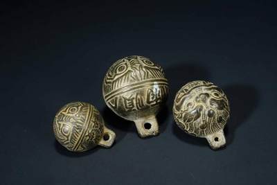 上海都达杂项专场七十二【全场包邮】 - 清代 风调雨顺铜铃铛 3件67-187