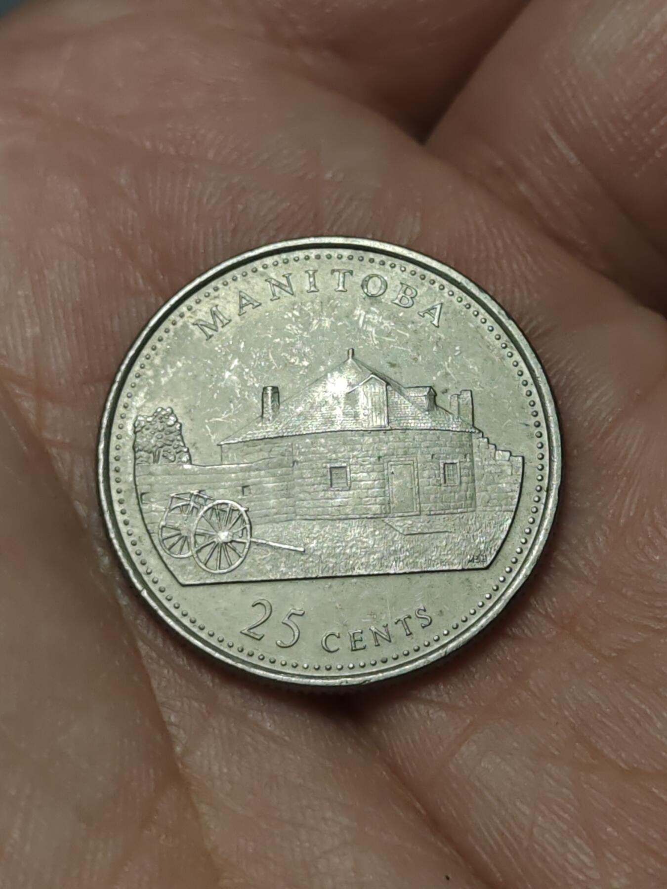 2026年第四十场(总第二百零九场）外国好品散币场(免佣金) 加拿大🇨🇦1992年25分(联邦成立125周年曼尼托巴省纪念币)