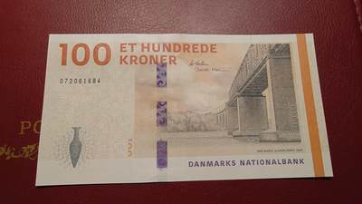世界钱币～微拍第243期暨2026年第24期  老库存每款各1-2张清仓低价起拍 - 【一口价已售出】丹麦100克朗 全新绝品尾号616B4