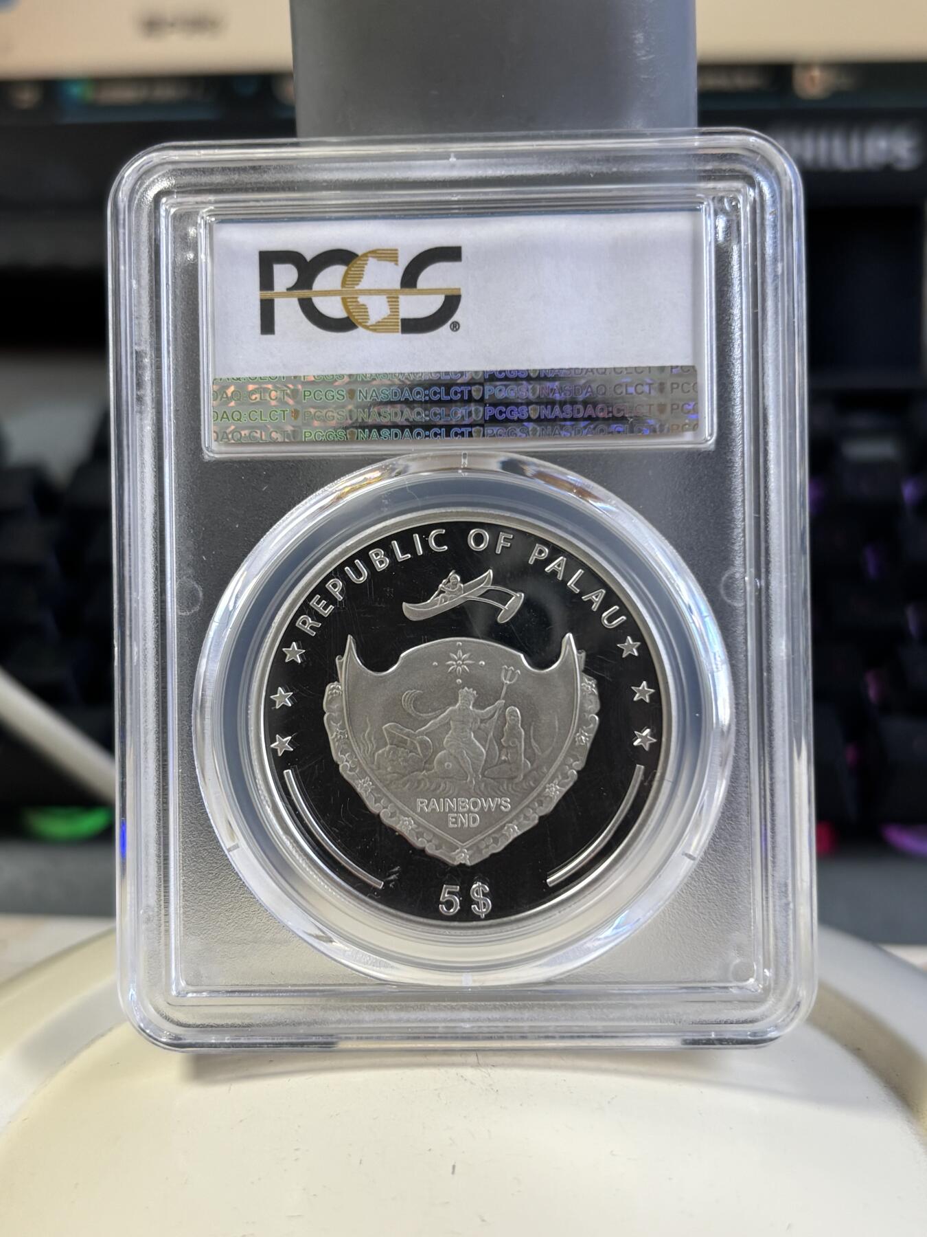 第197期拍卖 帕劳2016年世界奇观美国白宫彩银币PCGS-PR70首带证书，925银，20克，发行2500枚