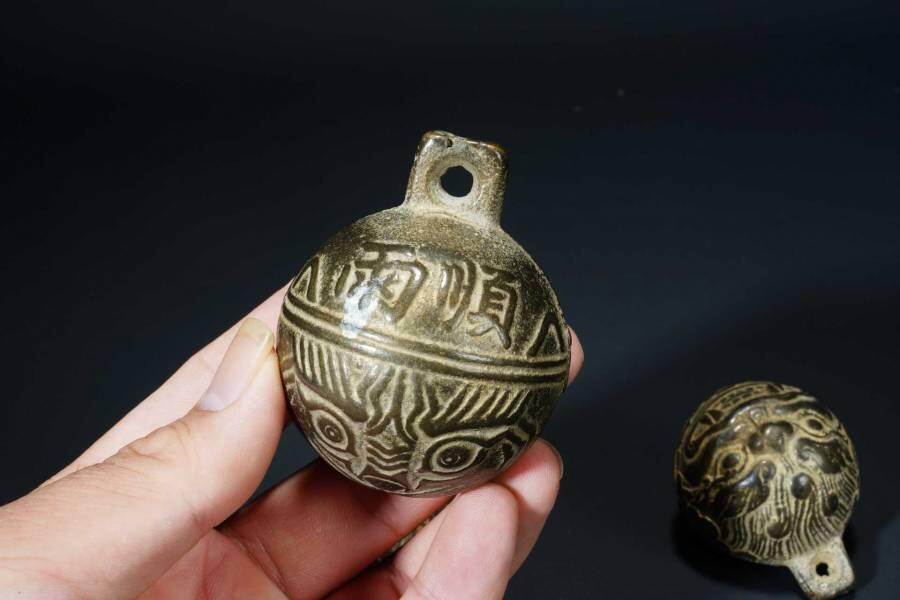 上海都达杂项专场七十二【全场包邮】 清代 风调雨顺铜铃铛 3件67-187