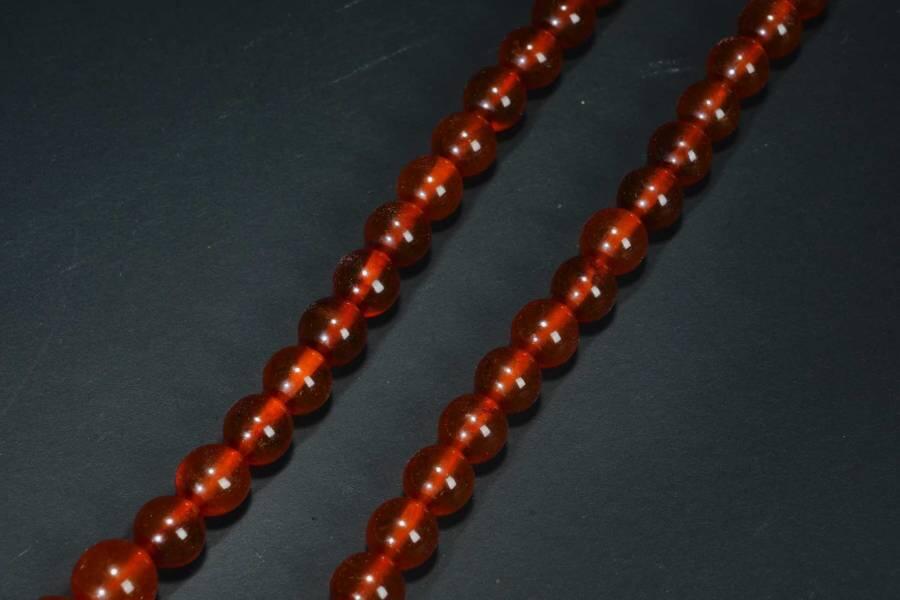 上海都达杂项专场七十二【全场包邮】 清代 琥珀塔珠项链61-326